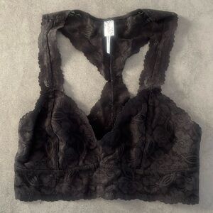 Free People Black Lace Bralette - Small